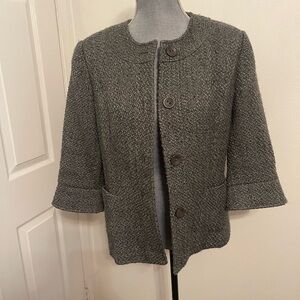 Coldwater Creek Charcoal Tweed Blazer. Size 12